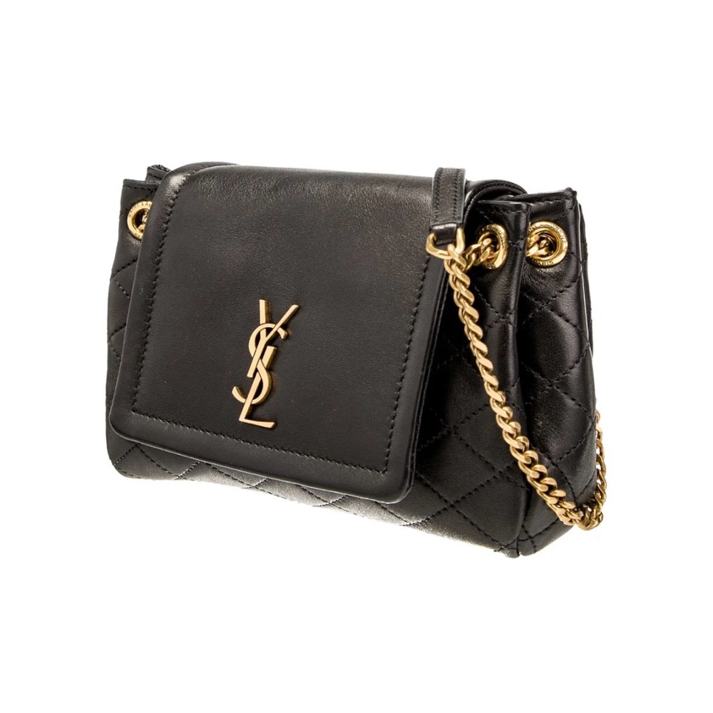Yves Saint Laurent Black Quilted Leather Shoulder Bag
